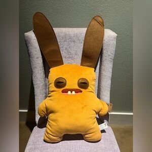 Fuggler Bigg Fugg Rabbit Rabbit 18 Inch Plush With Teeth Orange NWT